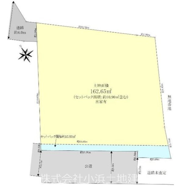 【非公開】藤沢市西富　売地 間取図・土地図