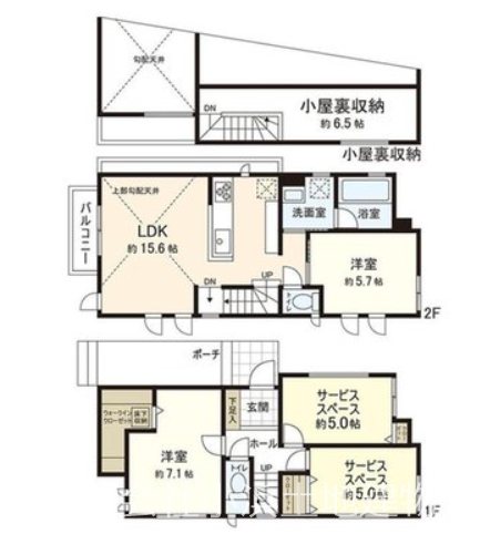 【非公開】茅ヶ崎市松風台　新築戸建　Ｂ号棟 間取図・土地図