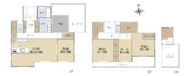 【非公開】藤沢市片瀬山４丁目　中古戸建 間取図・土地図