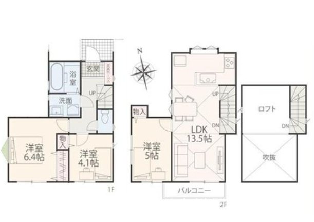 【非公開】藤沢市西富２丁目　新築戸建 間取図・土地図