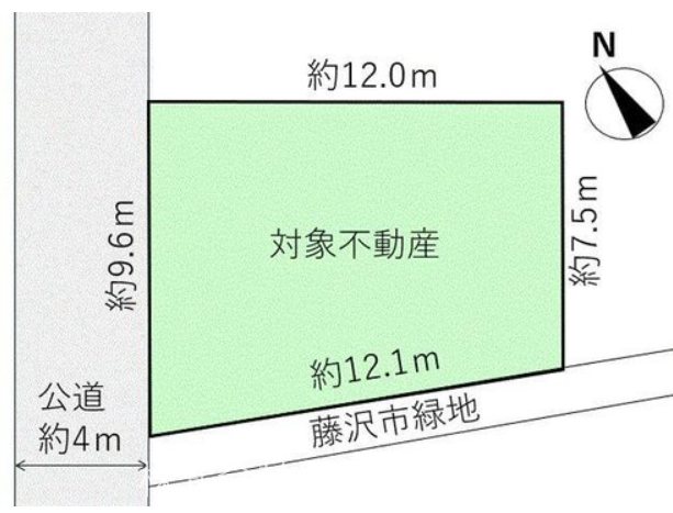 【非公開】藤沢市善行６丁目　売地 間取図・土地図