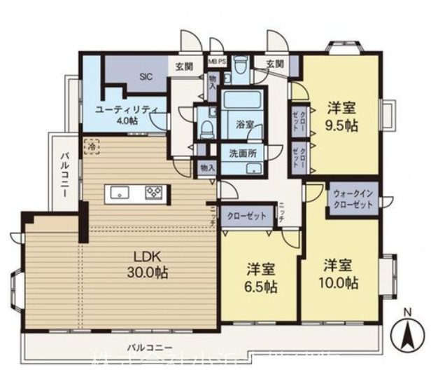 【非公開】クリオ茅ヶ崎参番館 間取図・土地図