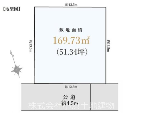 茅ヶ崎市高田３丁目　売地 間取図・土地図