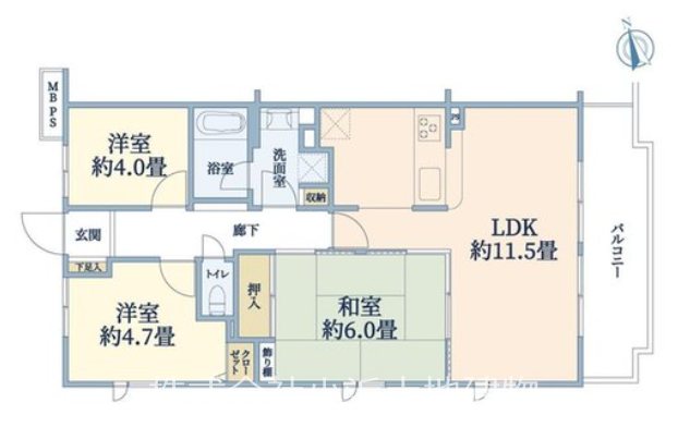 クリオ藤沢伍番館 間取図・土地図