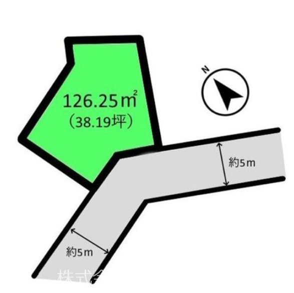 【非公開】藤沢市長後　売地 間取図・土地図