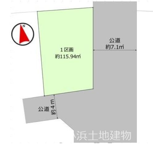 【非公開】藤沢市打戻　新築戸建 間取図・土地図