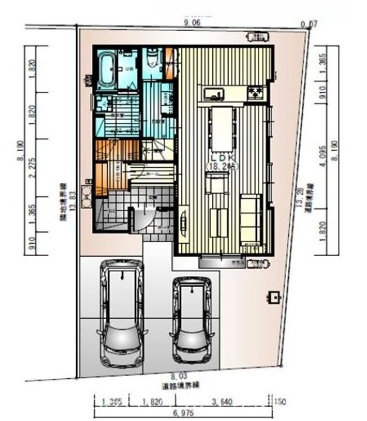 【非公開】藤沢市打戻　新築戸建 間取図・土地図