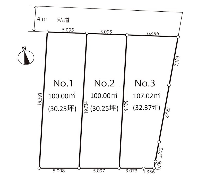 神奈川県茅ヶ崎市浜竹４丁目 区画図