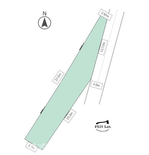 【非公開】茅ヶ崎市中島　売地 間取図・土地図