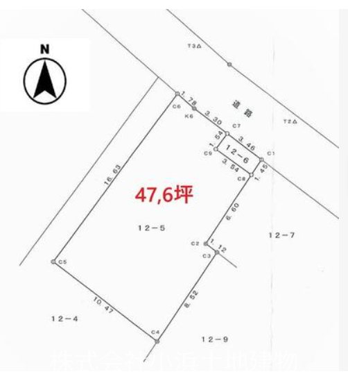 【非公開】藤沢市石川１丁目　売地 間取図・土地図