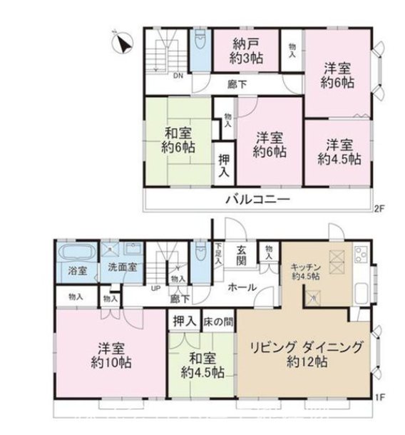 【非公開】藤沢市鵠沼松が岡１丁目　中古戸建 間取図・土地図
