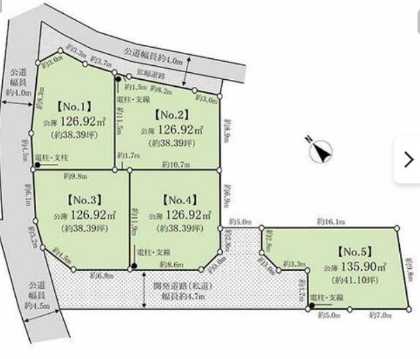【非公開】藤沢市川名　売地　No.２ 間取図・土地図