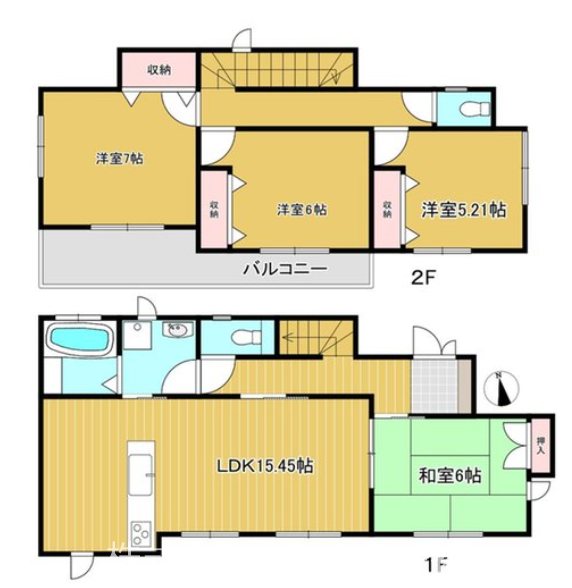 【非公開】茅ヶ崎市松尾２丁目　中古戸建 間取図・土地図