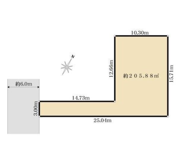 【非公開】藤沢市石川５丁目　売地 間取図・土地図