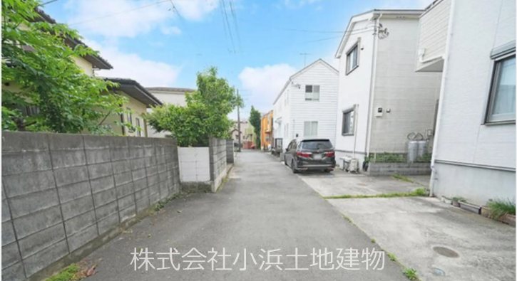 茅ヶ崎市中島　売地　④ 現地写真（前面道路含む現地写真）