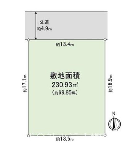 【非公開】藤沢市片瀬山１丁目　売地 間取図・土地図