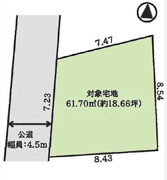 【非公開】茅ヶ崎市松林１丁目　売地 間取図・土地図
