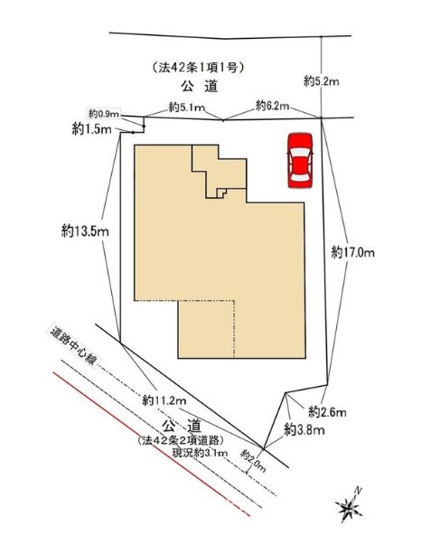 【非公開】茅ヶ崎市平和町　中古戸建 全体区画図