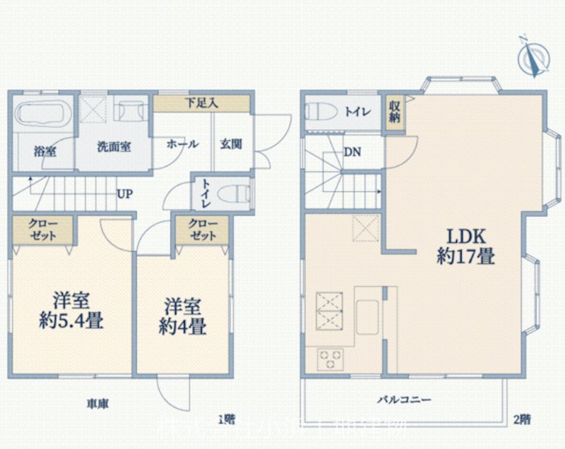 【非公開】茅ヶ崎市東海岸南４丁目　中古戸建 間取図・土地図