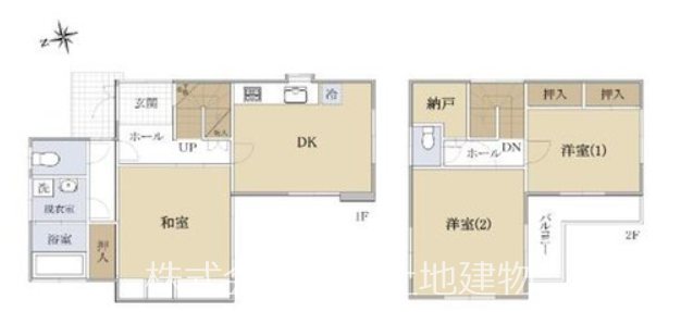【非公開】藤沢市並木台１丁目　中古戸建 間取図・土地図