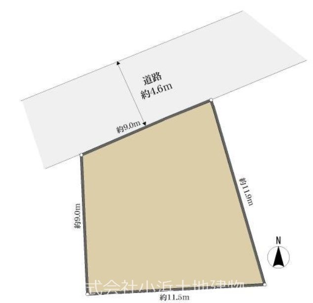【非公開】茅ヶ崎市浜之郷　売地 間取図・土地図