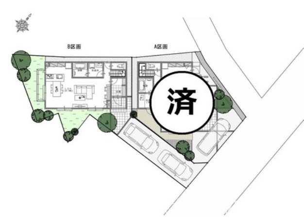 【非公開】藤沢市辻堂元町１丁目　売地　Ｂ 間取図・土地図