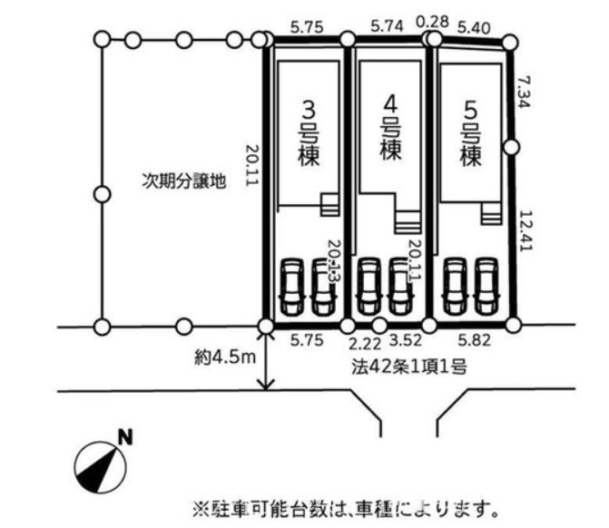 藤沢市善行坂２丁目　新築戸建　４号棟 全体区画図