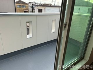 茅ヶ崎市松浪1丁目　新築分譲住宅　B号棟 現地写真（バルコニー）