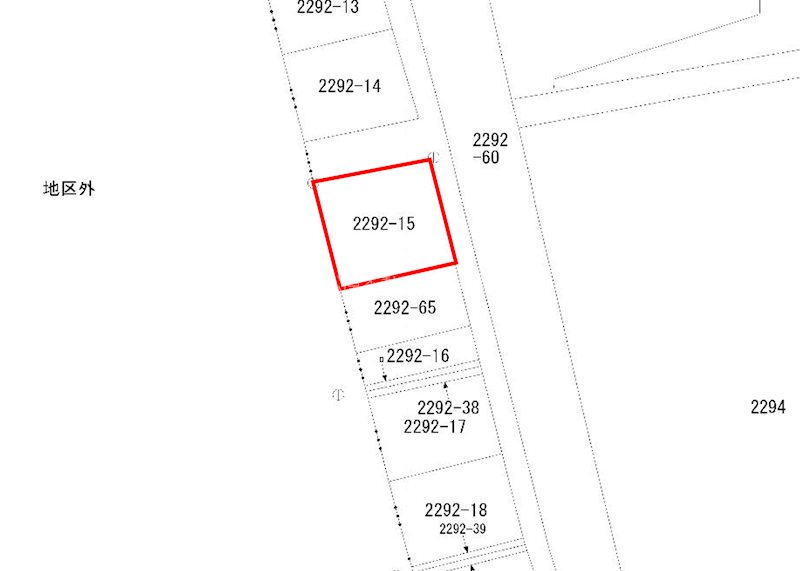 宮司浜4丁目2292番15売地 間取図・土地図