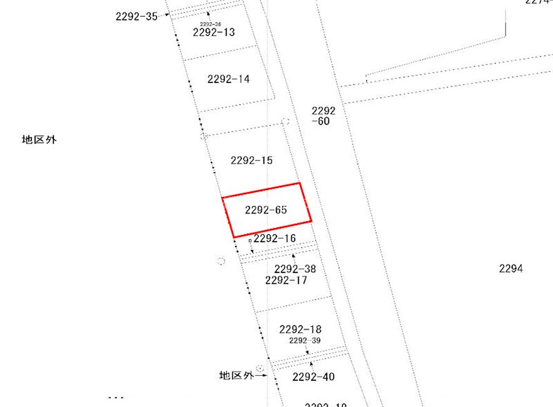 宮司浜4丁目2292番65売地 間取図・土地図