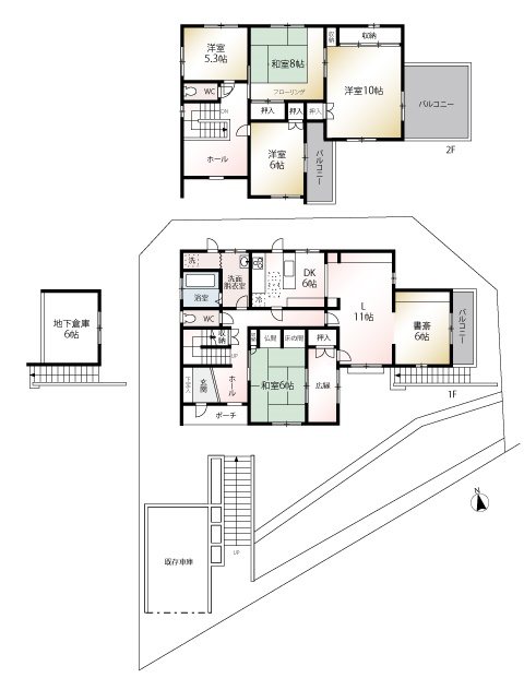 福岡県福岡市東区香住ヶ丘４丁目 間取図・土地図
