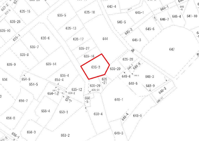 香椎駅東一丁目635番3 間取図・土地図