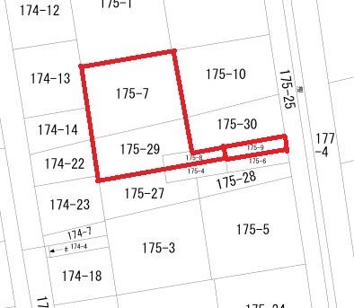 中区山崎古家付土地 間取り図