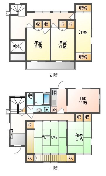 北区御津宇垣　中古戸建 間取り図