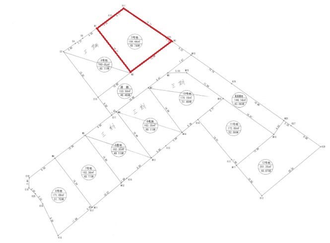 北区小山　土地分譲地　5号地 間取り図