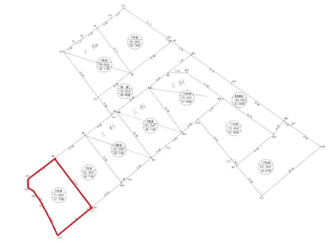 北区小山　土地分譲地　6号地  間取り図