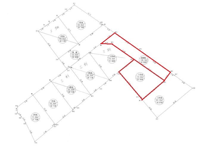 北区小山　土地分譲地　11号地 間取り図