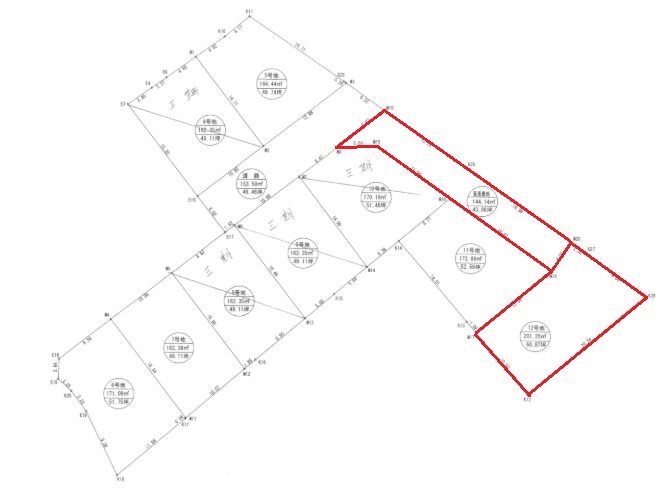 北区小山　土地分譲地　12号地 間取り図