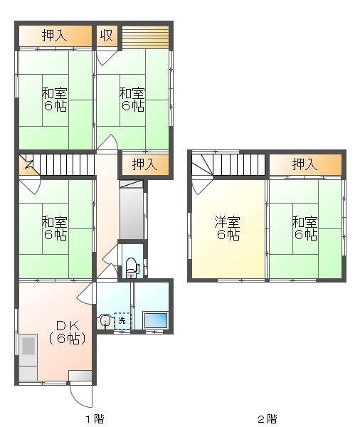 備前市東片上　中古戸建 間取り図