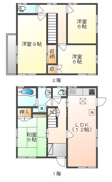 東区広谷　中古戸建 間取り図