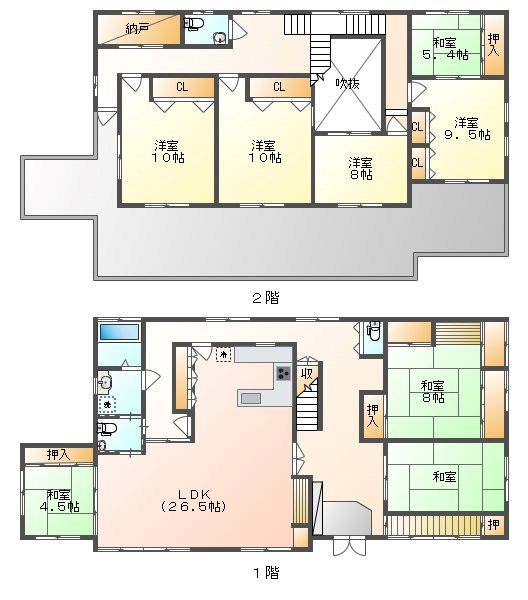 中区平井　中古戸建 間取り図