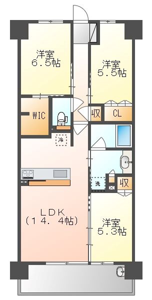 プレミスト岡山ザ・レジデンス 間取り図