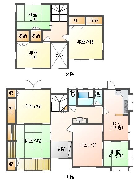 東区瀬戸町二日市　中古戸建 間取り図
