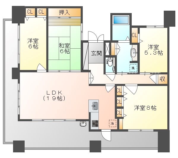 ロイヤルガーデン大供壱番館 間取り図