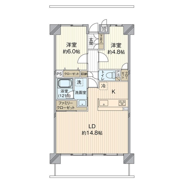 シティパル米倉 202号室 間取り図
