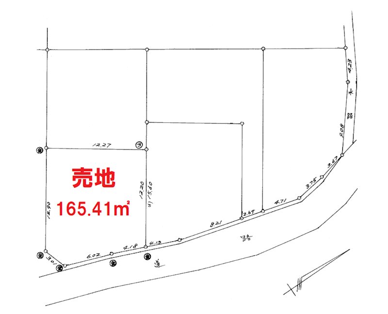 千葉県東金市東中　土地 間取図・土地図