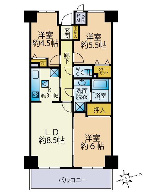 ファミール川越    間取図・土地図