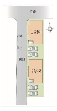 川越市山田1期　2号棟   区画図