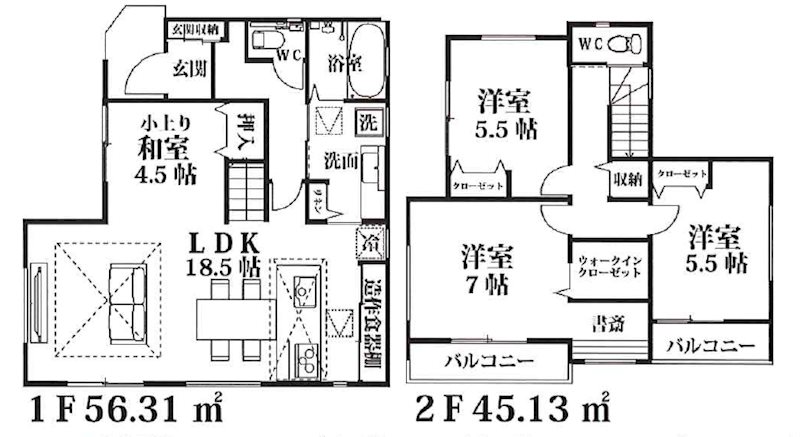 川越市砂　第4期　   間取図・土地図