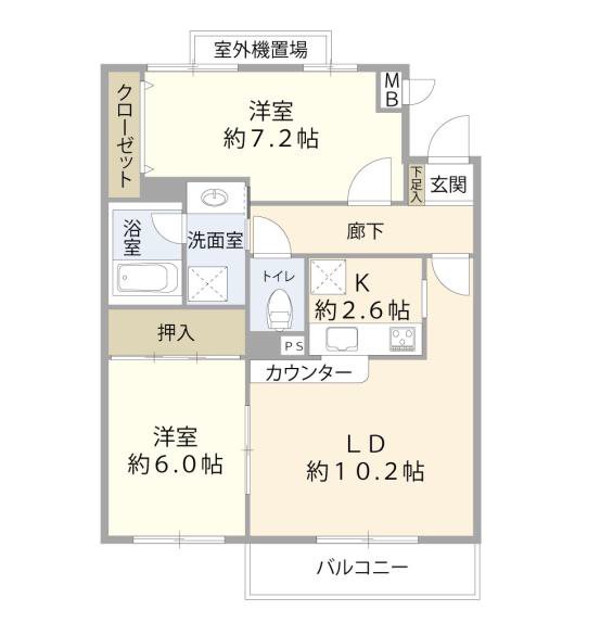 コスモ川越ワンダーランドF棟   間取図・土地図